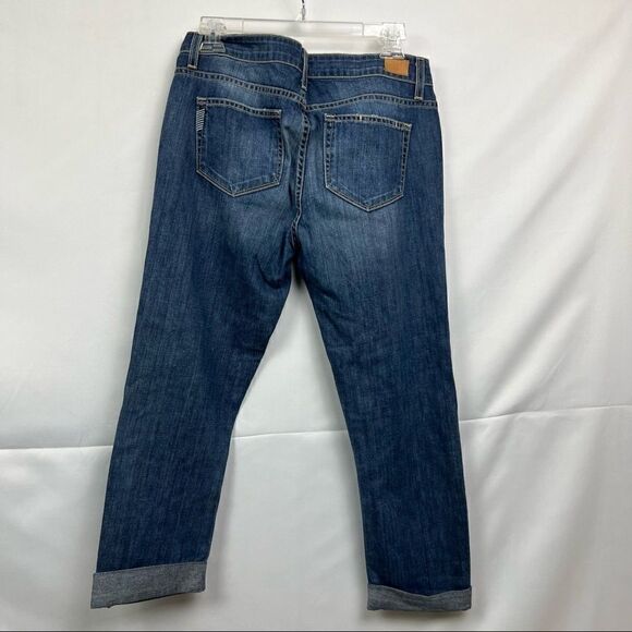 PAIGE Destroyed Riley with Knee Slash Straight Rolled Hem Jeans Brand New! - Picture 7 of 12